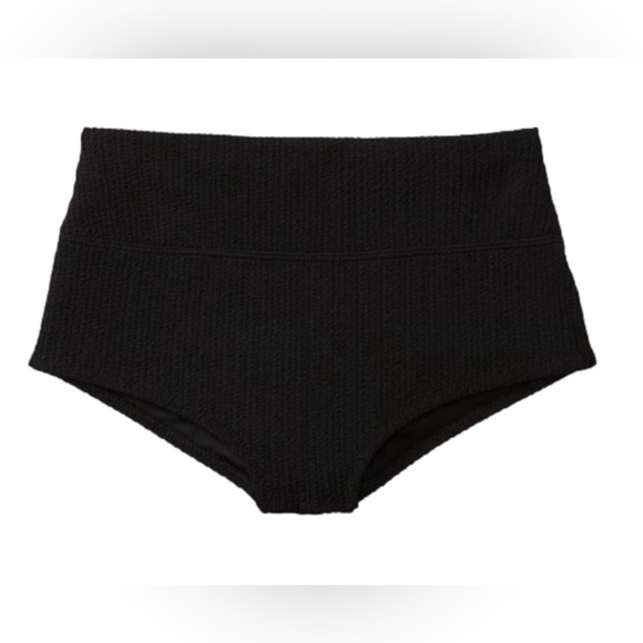 Pink purple high waist bikini bottom, black is to see how it looks - Picture 2 of 2